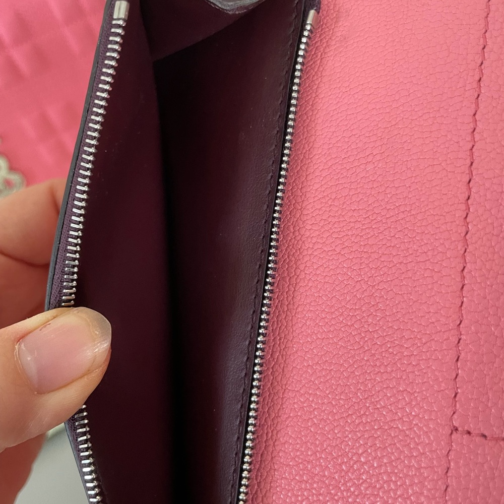 Like New Burberry D Ring Continental Long Wallet Pink - Picture 5 of 8